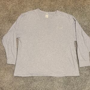 PINK Victoria's Secret Sparkling Gray Tee